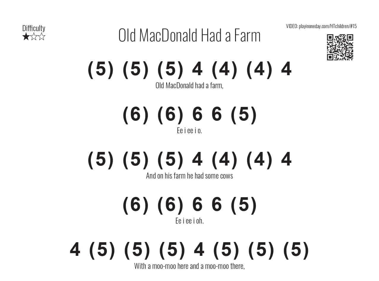 Old MacDonald Had a Farm harmonica song